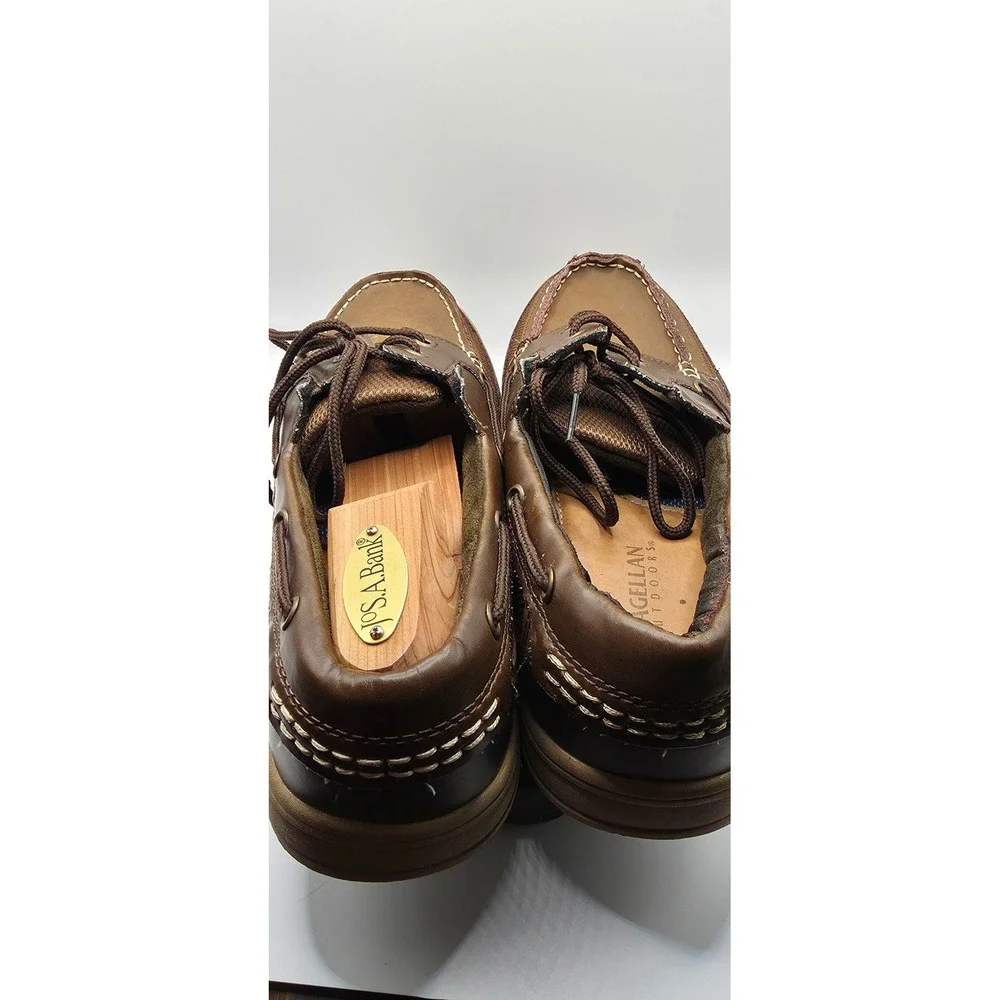 Magellan Outdoors Mens Brown Leather Boat Shoes Loafers FWMFMC2056 Size 10D